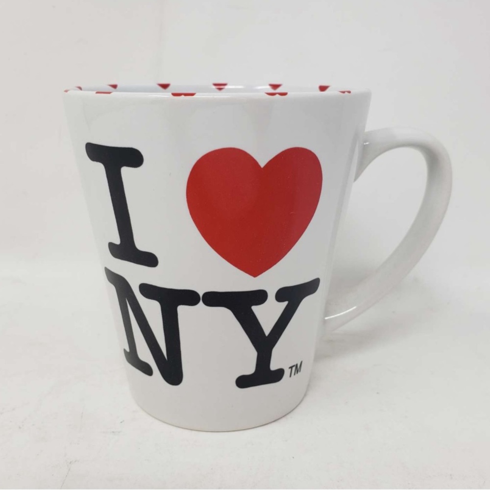 Jay Joshua I Love NY Ceramic Mug with Heart Pattern Design Inside NWT New York
